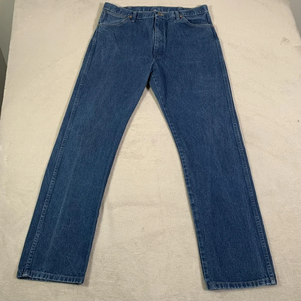 Vintage Wrangler 13MWZ‎ Jeans Mens 36x33 (Tag 38x34) Blue Medium Wash Straight